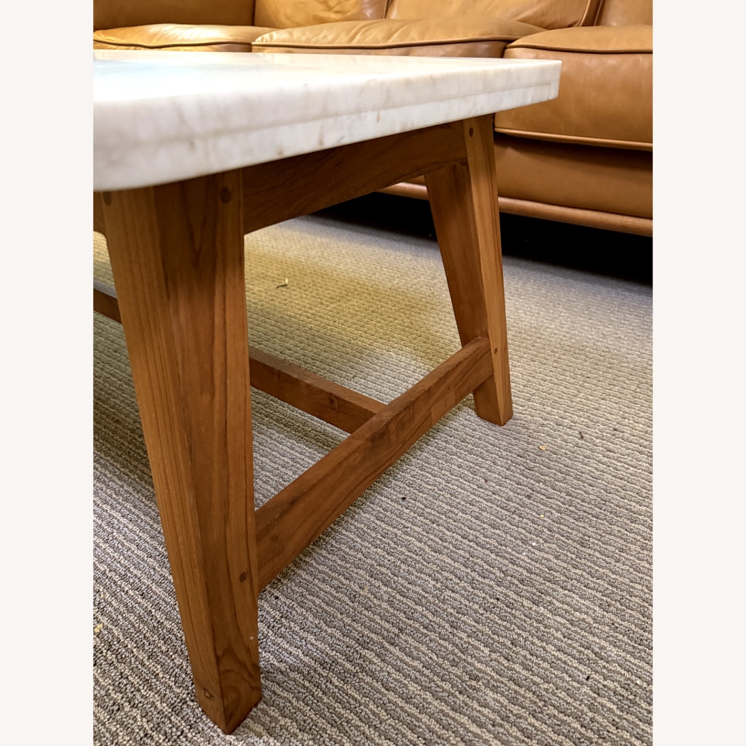 West Elm Reeve White Marble Coffee Table - image-3