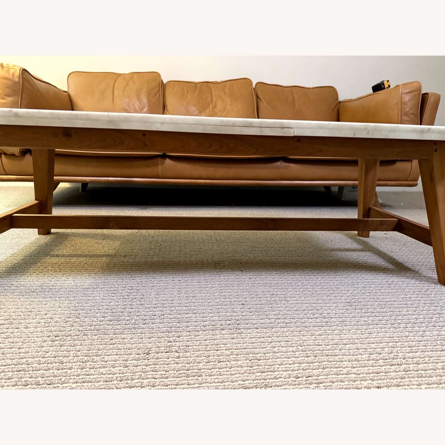 West Elm Reeve White Marble Coffee Table - image-4
