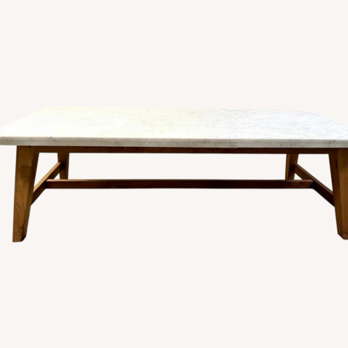 Used White Marble Coffee Table for sale on AptDeco