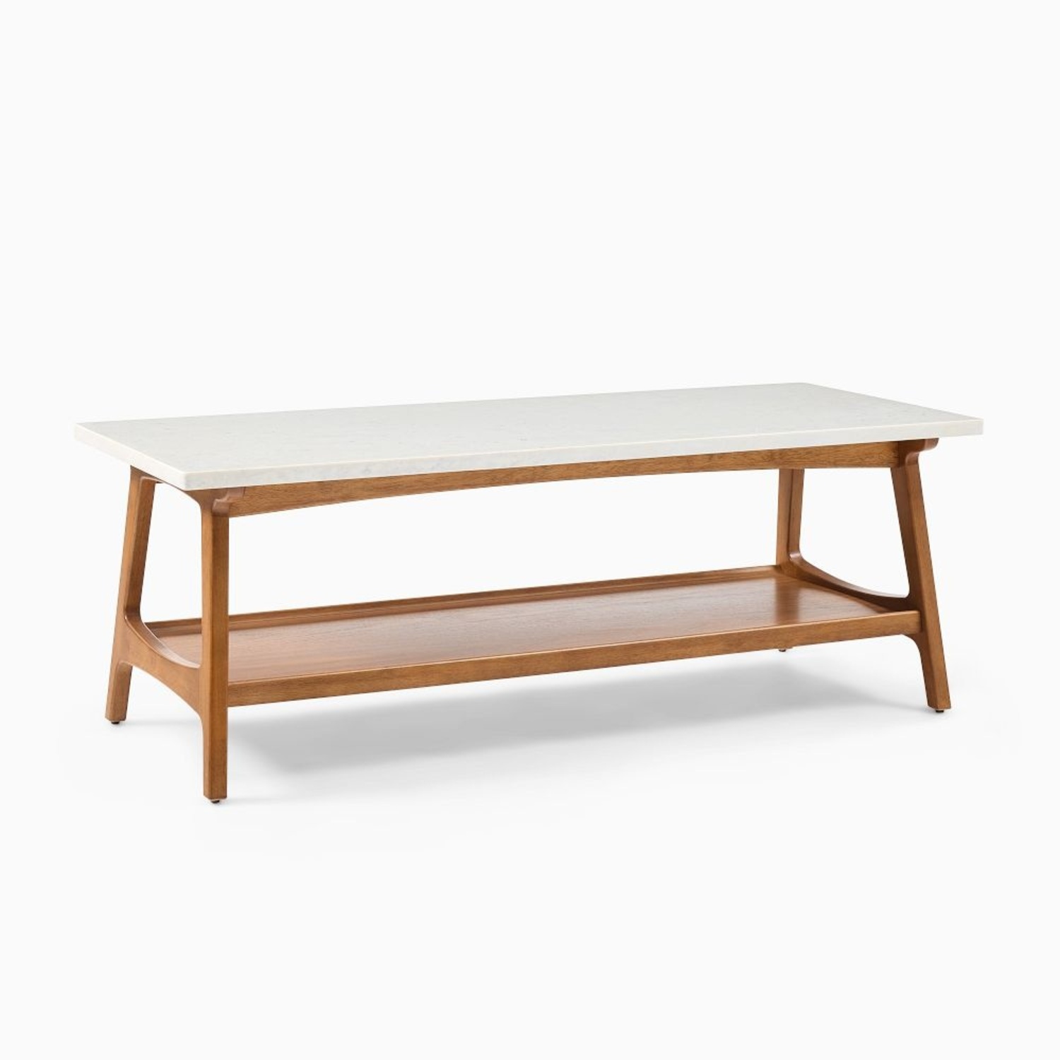 West Elm Reeve White Marble Coffee Table - image-5