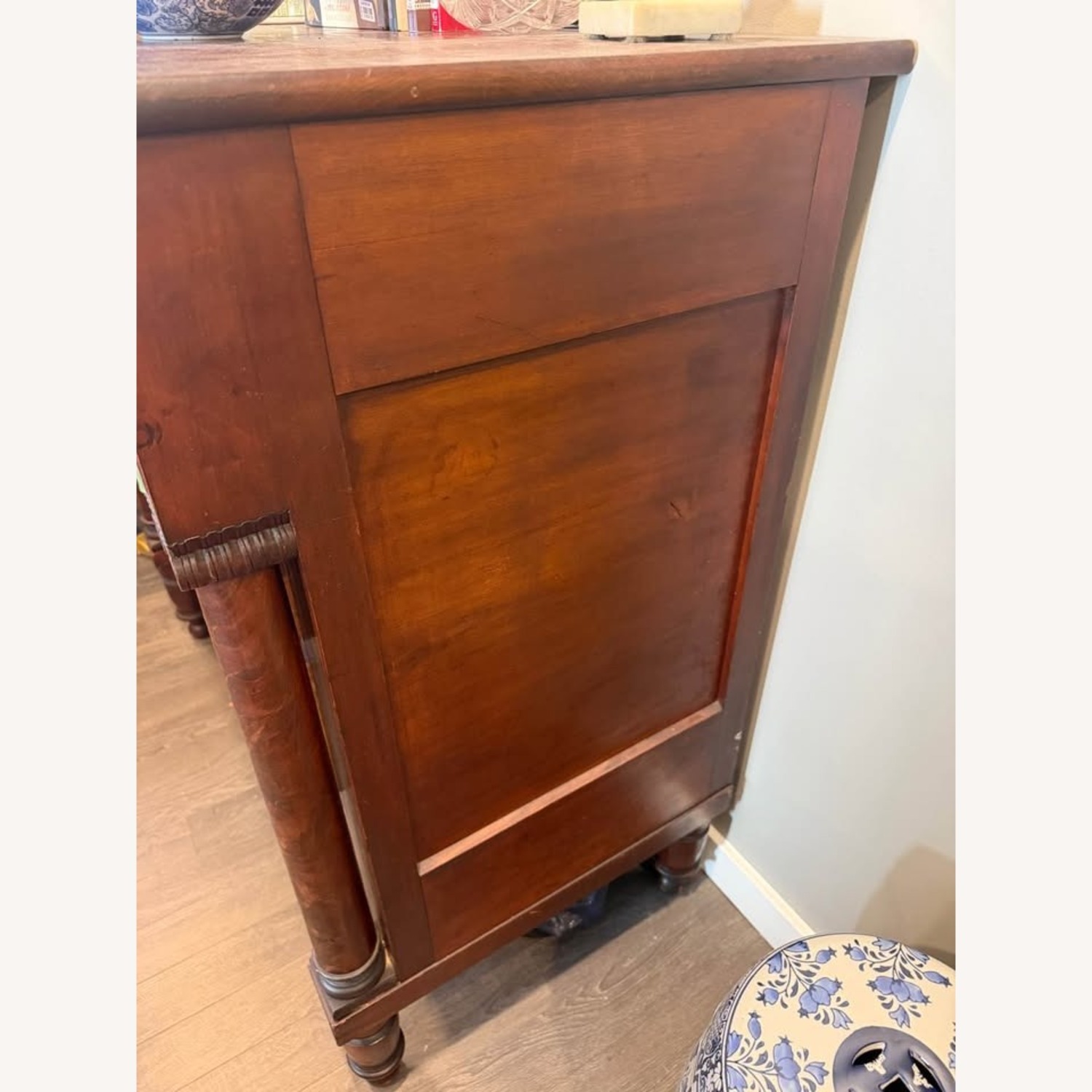 Antique Dark Brown Wood Dresser 1840s-1860s - image-6