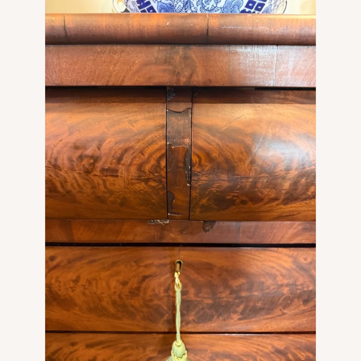 Antique Dark Brown Wood Dresser 1840s-1860s - image-8