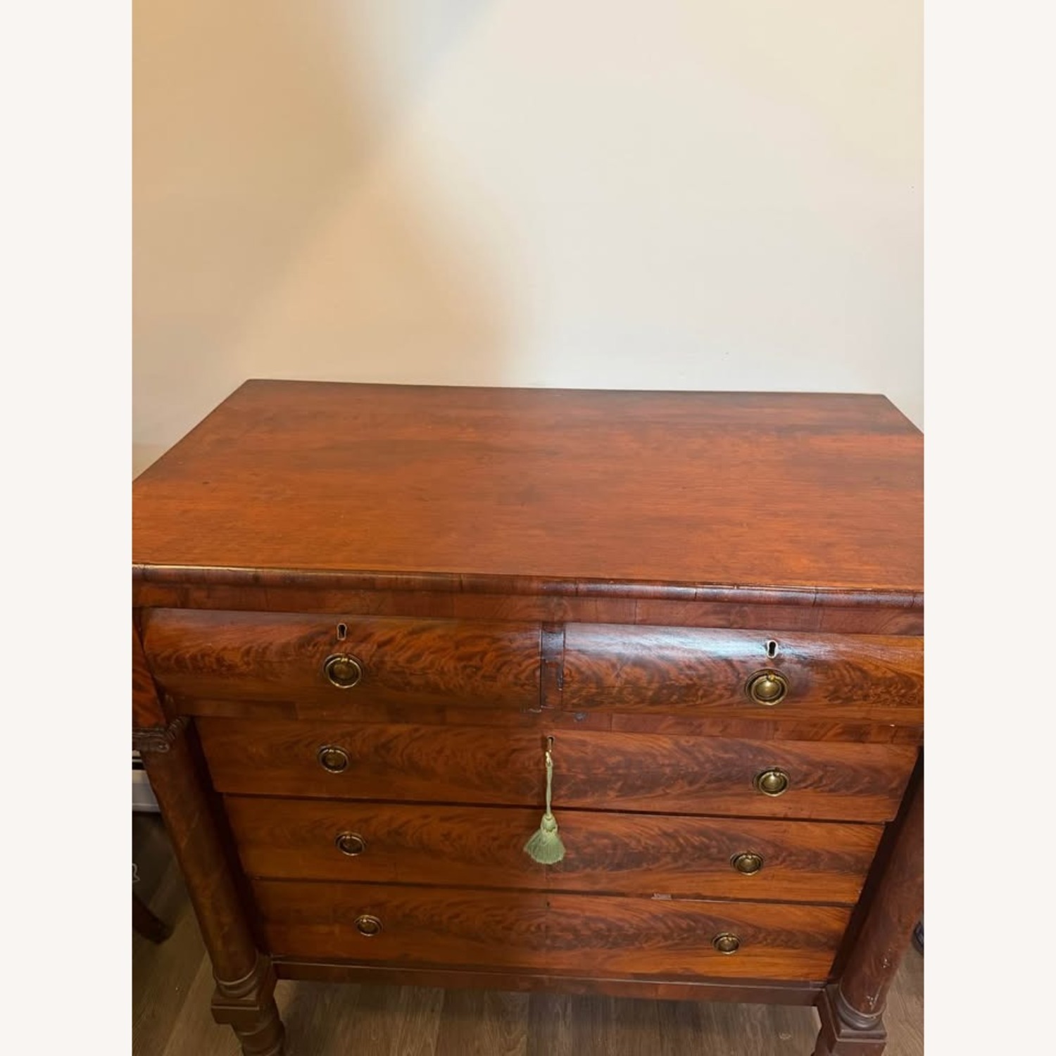 Antique Dark Brown Wood Dresser 1840s-1860s - image-4