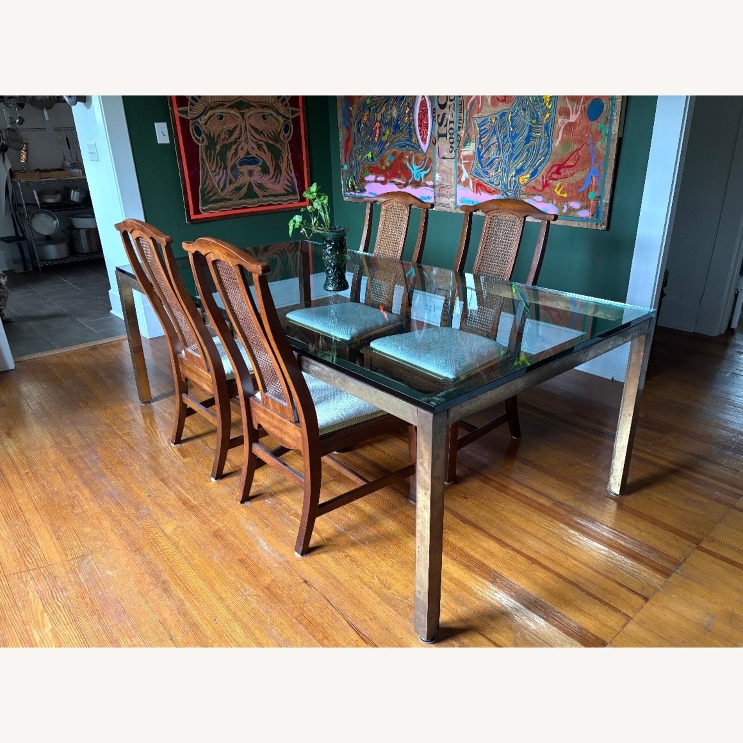  Antique Brass Dining Table - image-2