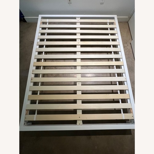 Used CB2 Dondra King Platform Bed – White Steel for sale on AptDeco