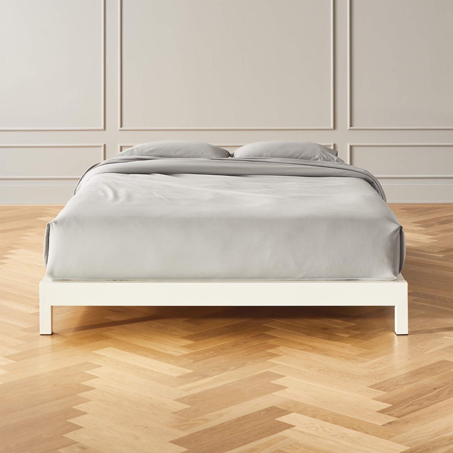 CB2 Dondra King Platform Bed – White Steel - image-3