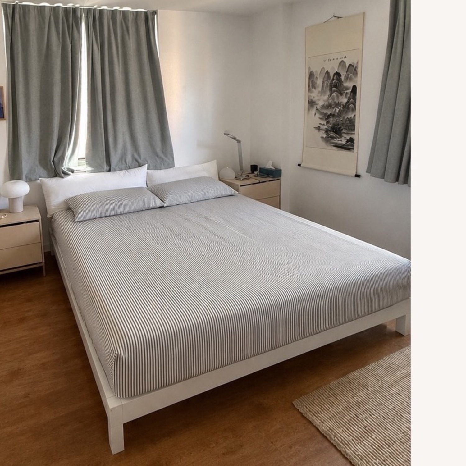 CB2 Dondra King Platform Bed – White Steel - image-1