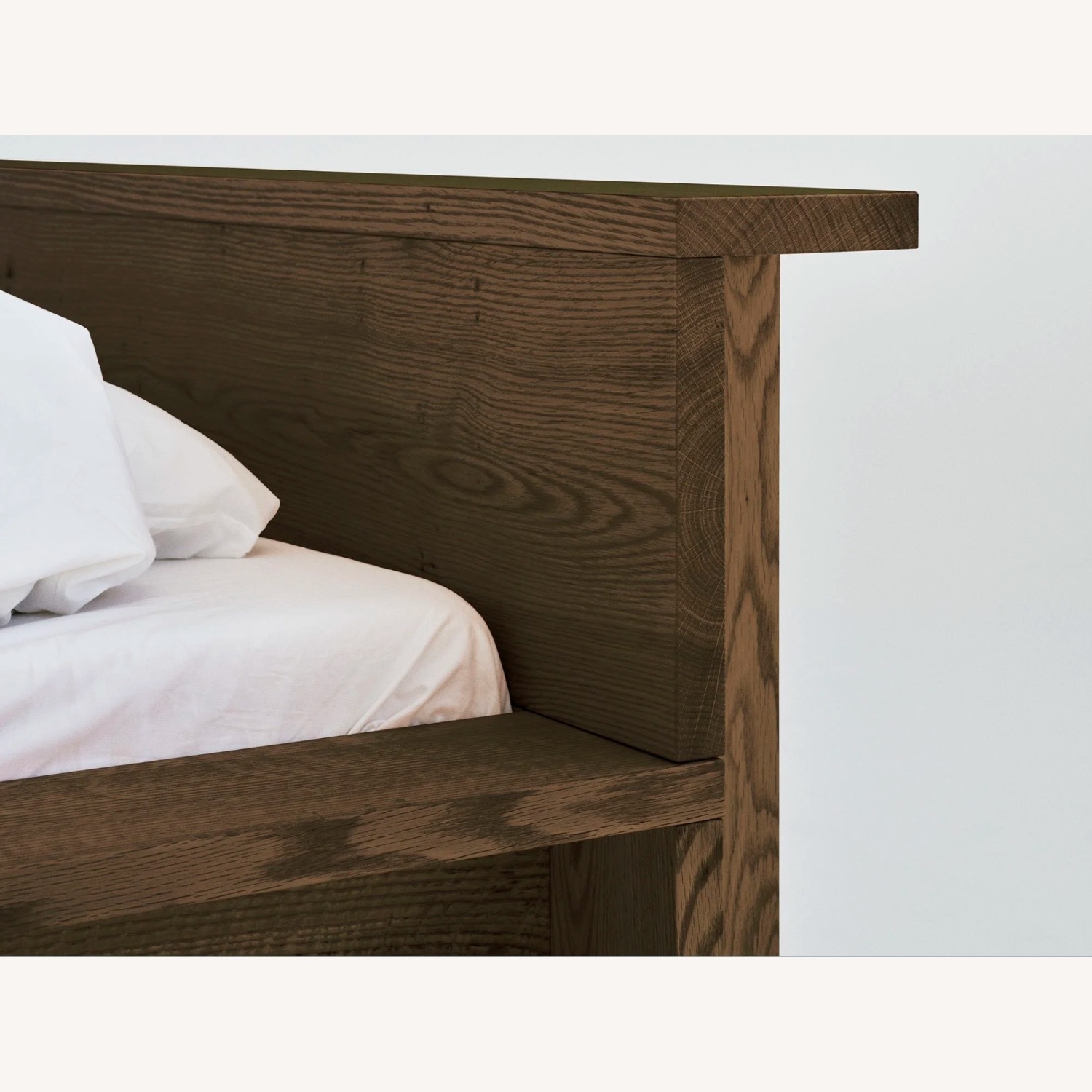 Gestalt New York Hem Bed Dark Brown Wood King Bed - image-7