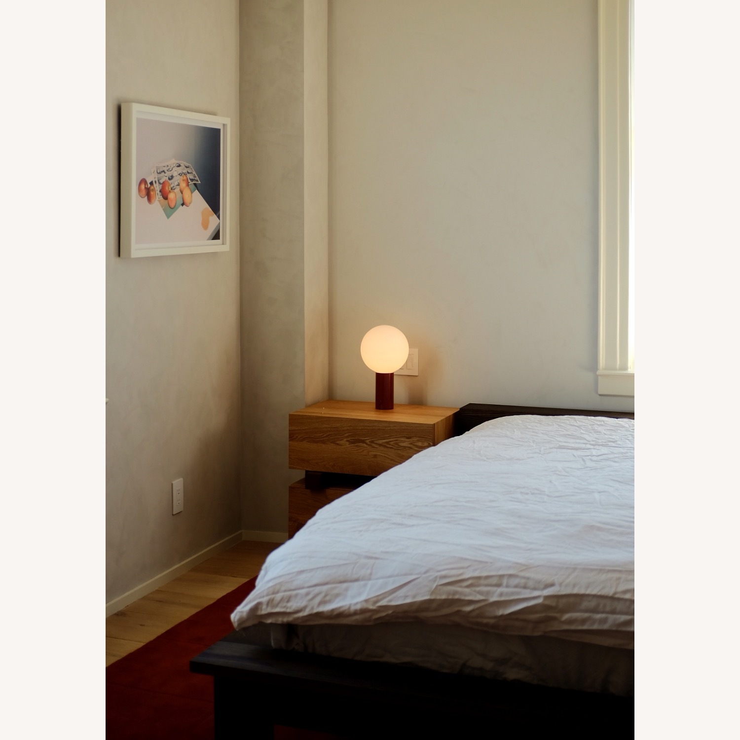 Gestalt New York Hem Bed Dark Brown Wood King Bed - image-3
