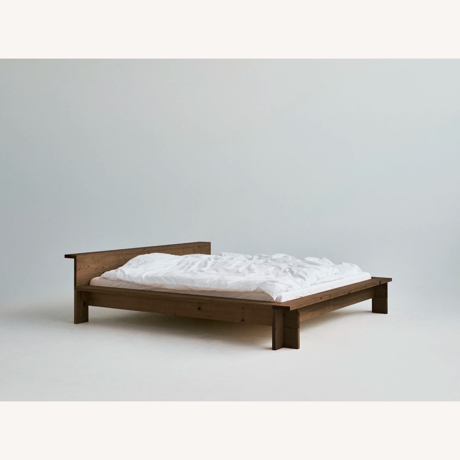 Gestalt New York Hem Bed Dark Brown Wood King Bed - image-4