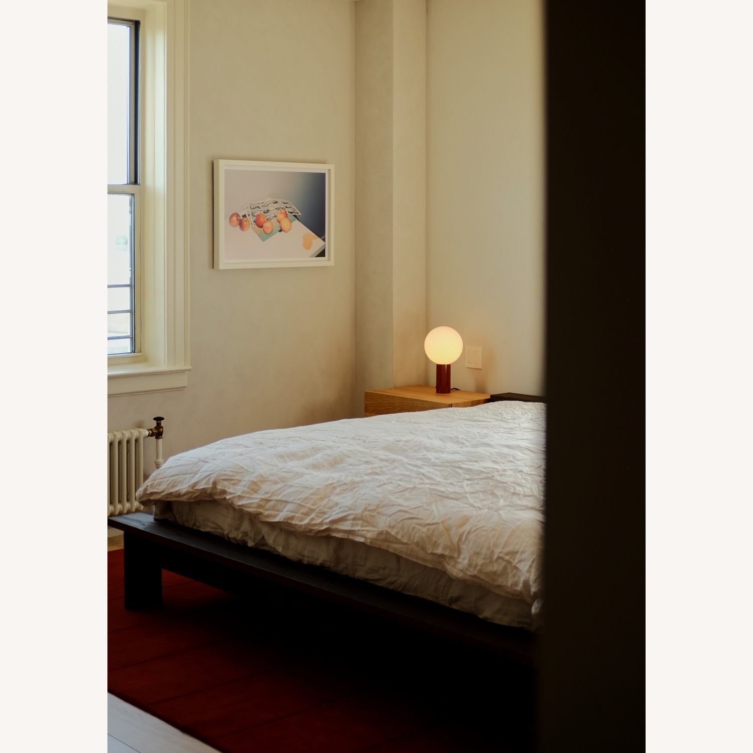 Gestalt New York Hem Bed Dark Brown Wood King Bed - image-1
