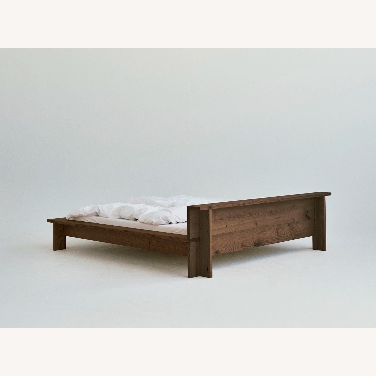Gestalt New York Hem Bed Dark Brown Wood King Bed - image-6