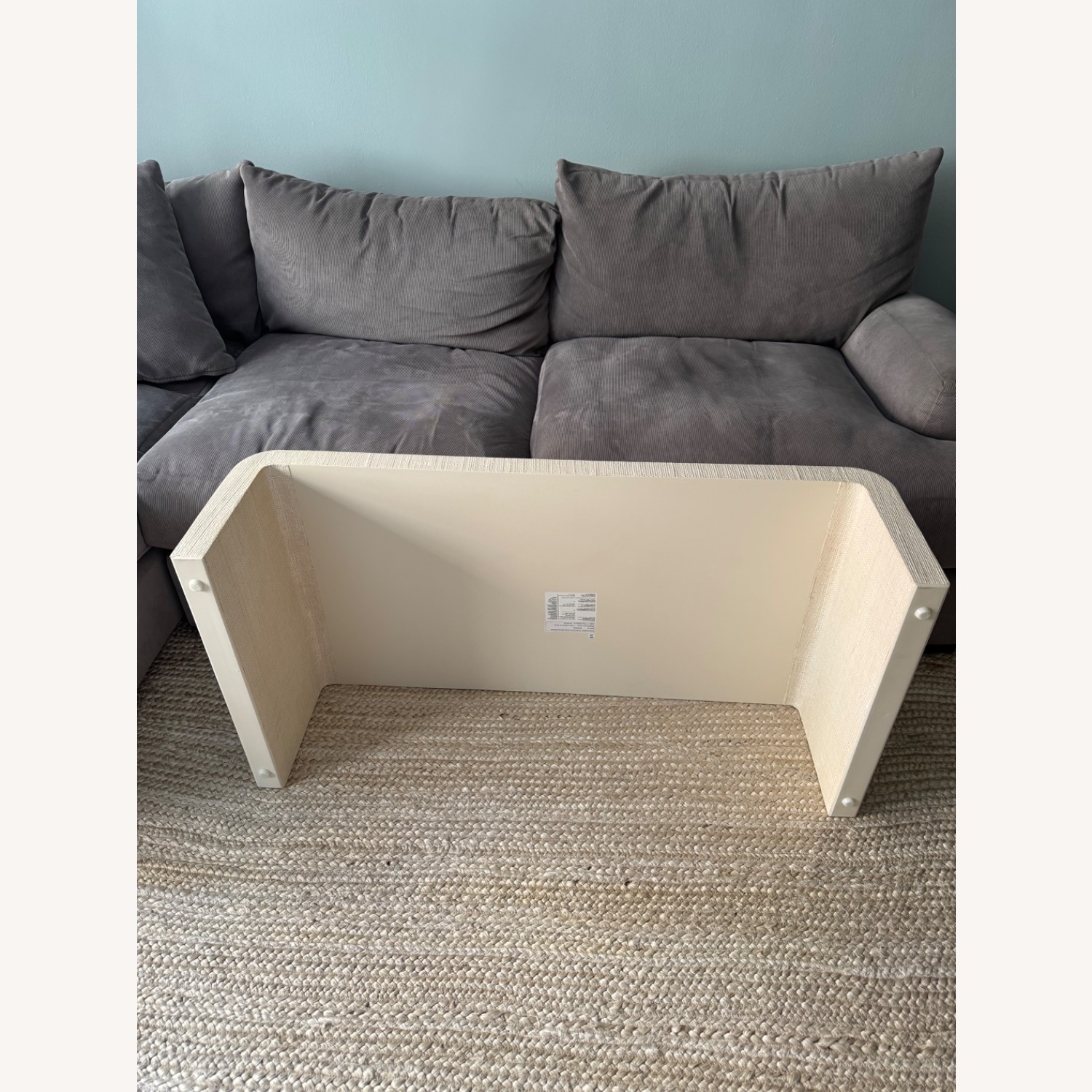 West Elm Solstice Painted Raffia Low Coffee Table (44") - image-5