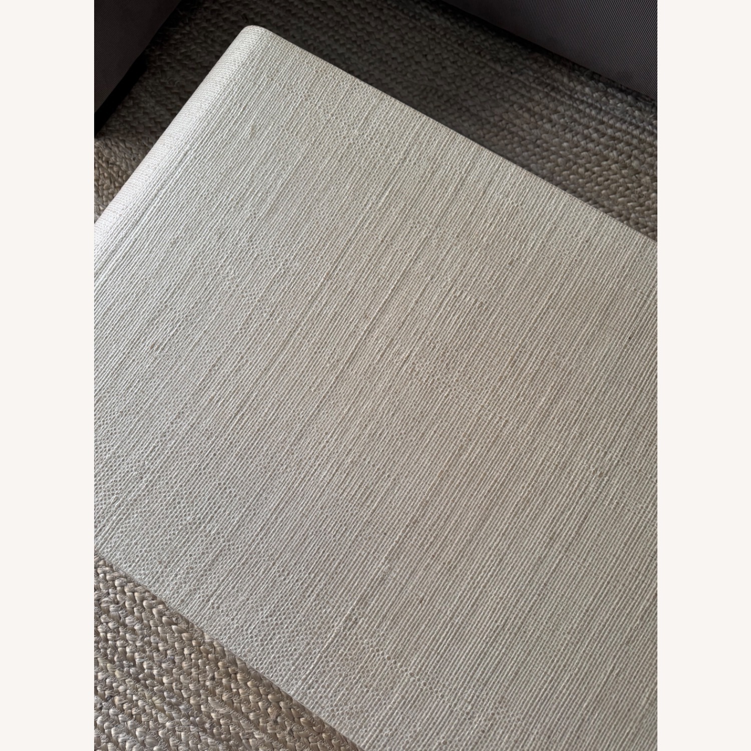 West Elm Solstice Painted Raffia Low Coffee Table (44") - image-4