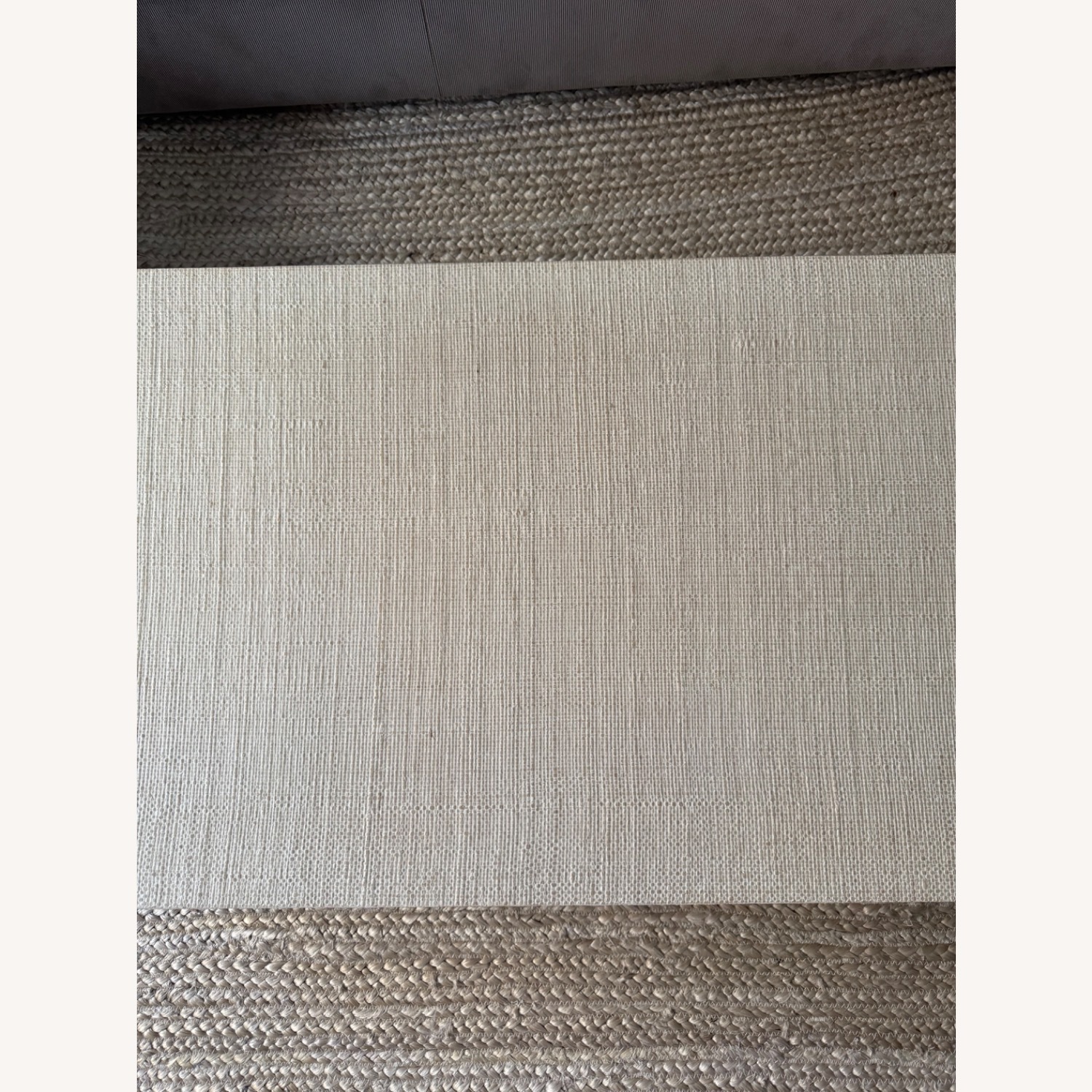 West Elm Solstice Painted Raffia Low Coffee Table (44") - image-7