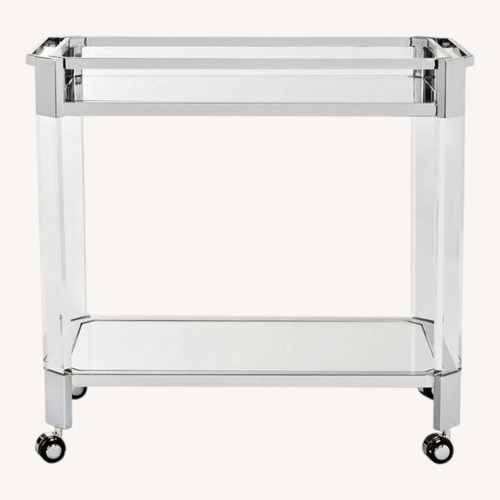 Used Safavieh Couture Silver Bar Trolley for sale on AptDeco