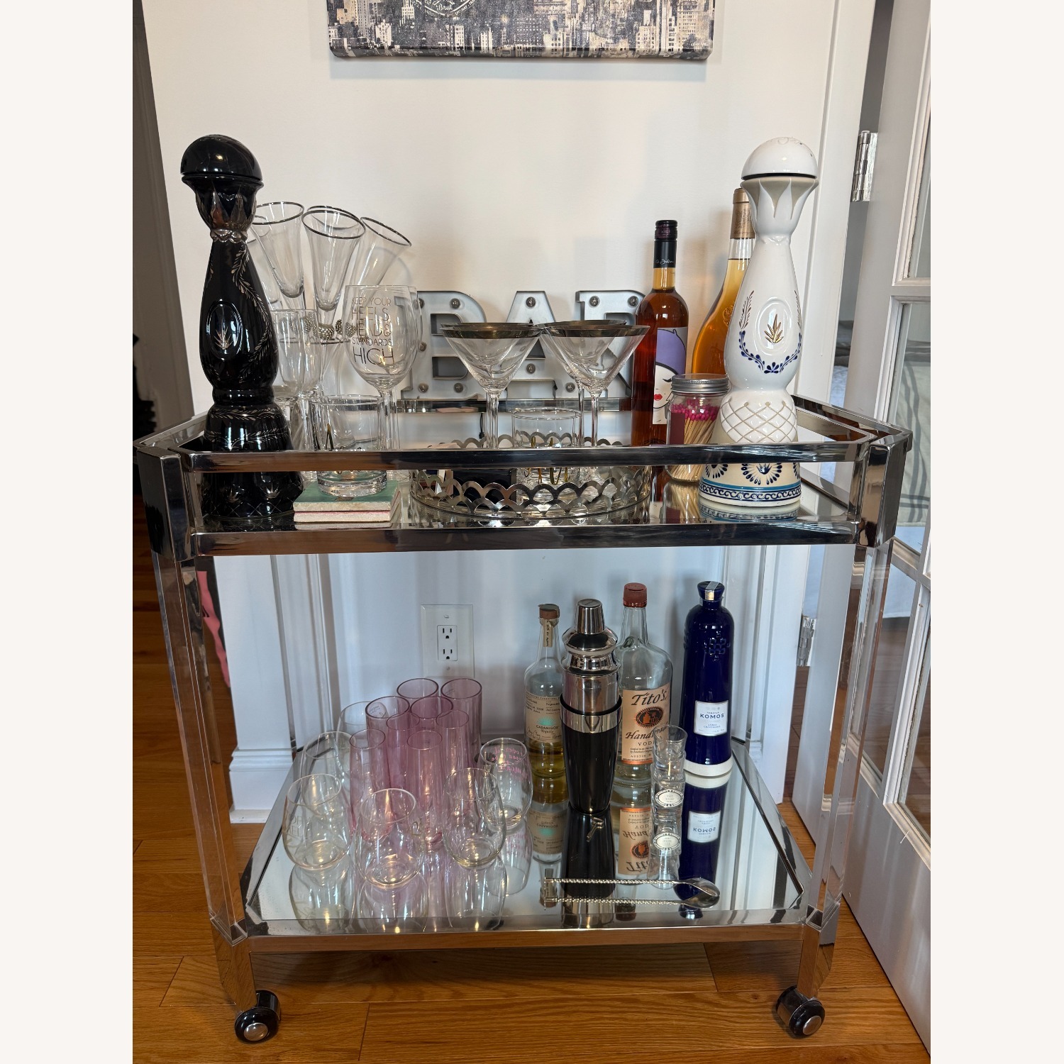 Safavieh Couture Silver Bar Trolley - image-2
