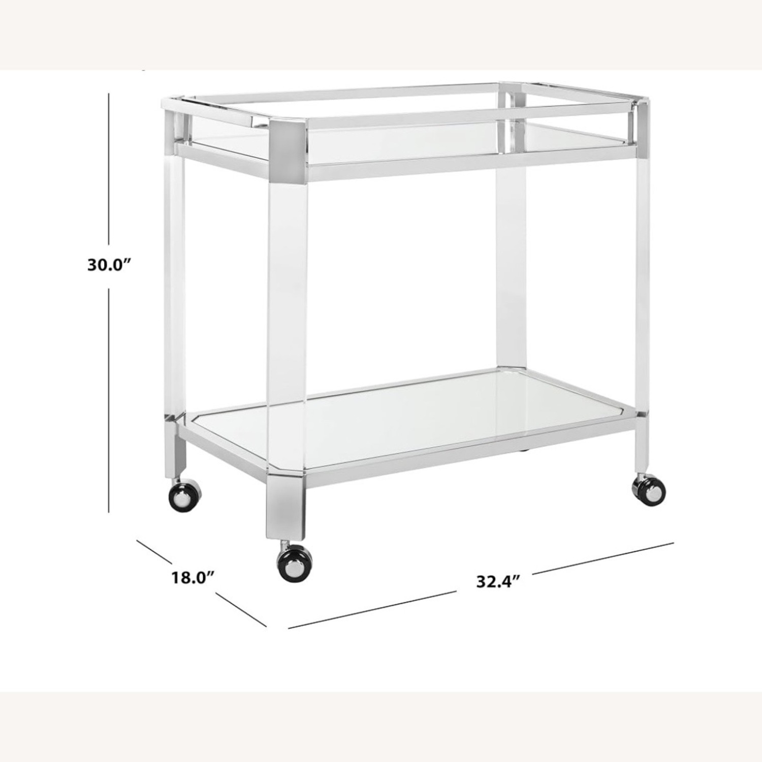 Safavieh Couture Silver Bar Trolley - image-4