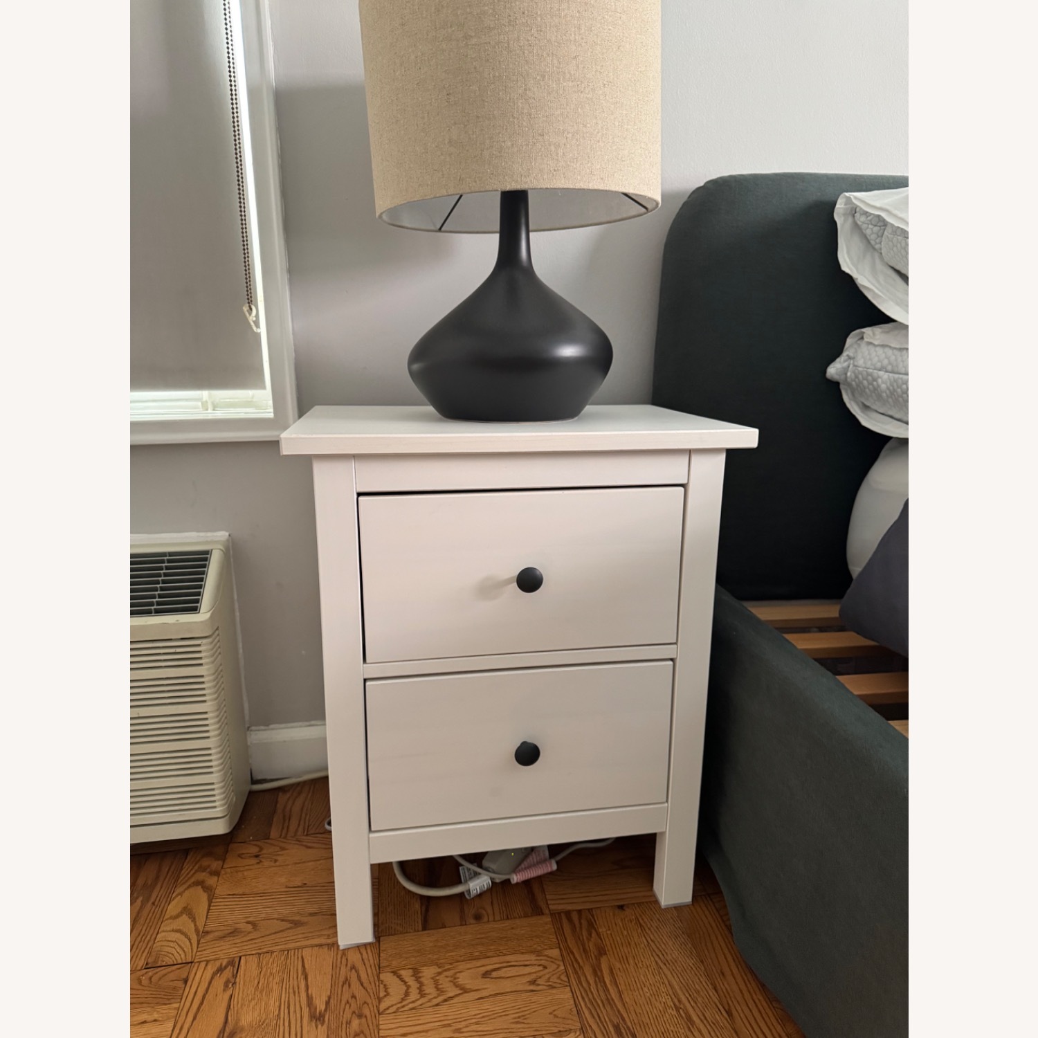 IKEA HEMNES White Wood Nightstands - image-1