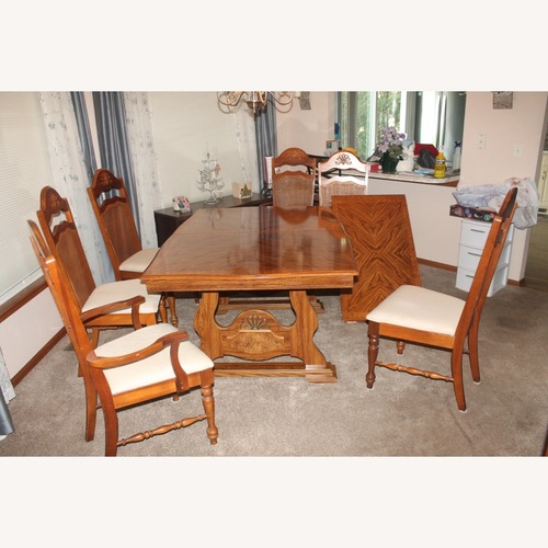 Used CISCO Brothers Dark Brown Wood Dining Sets for sale on AptDeco