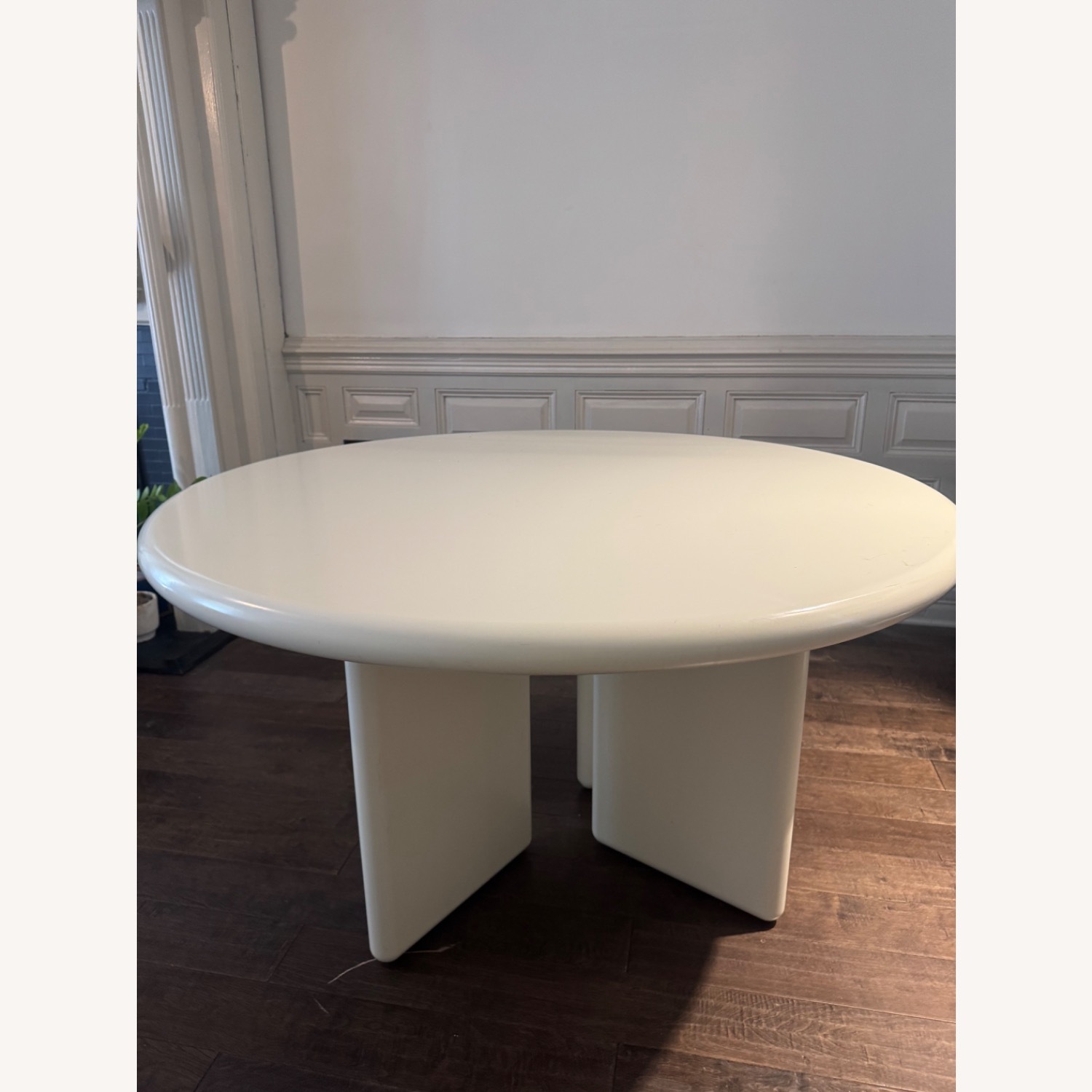 White Wood Dining Table - image-1