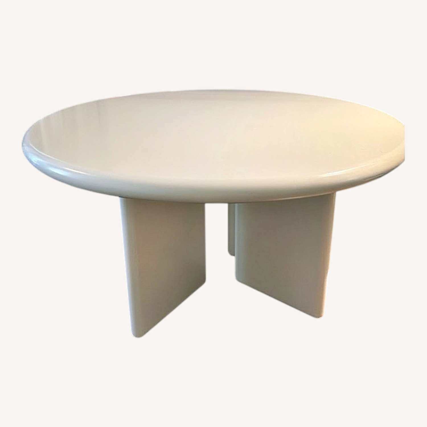 White Wood Dining Table - image-0