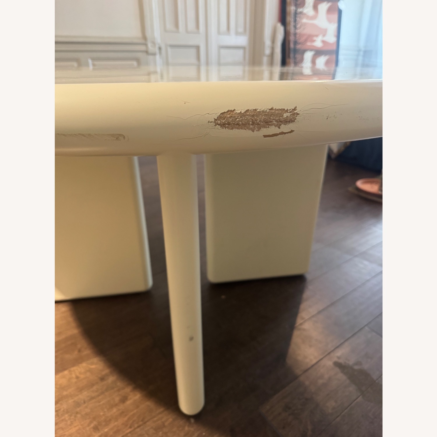 White Wood Dining Table - image-4