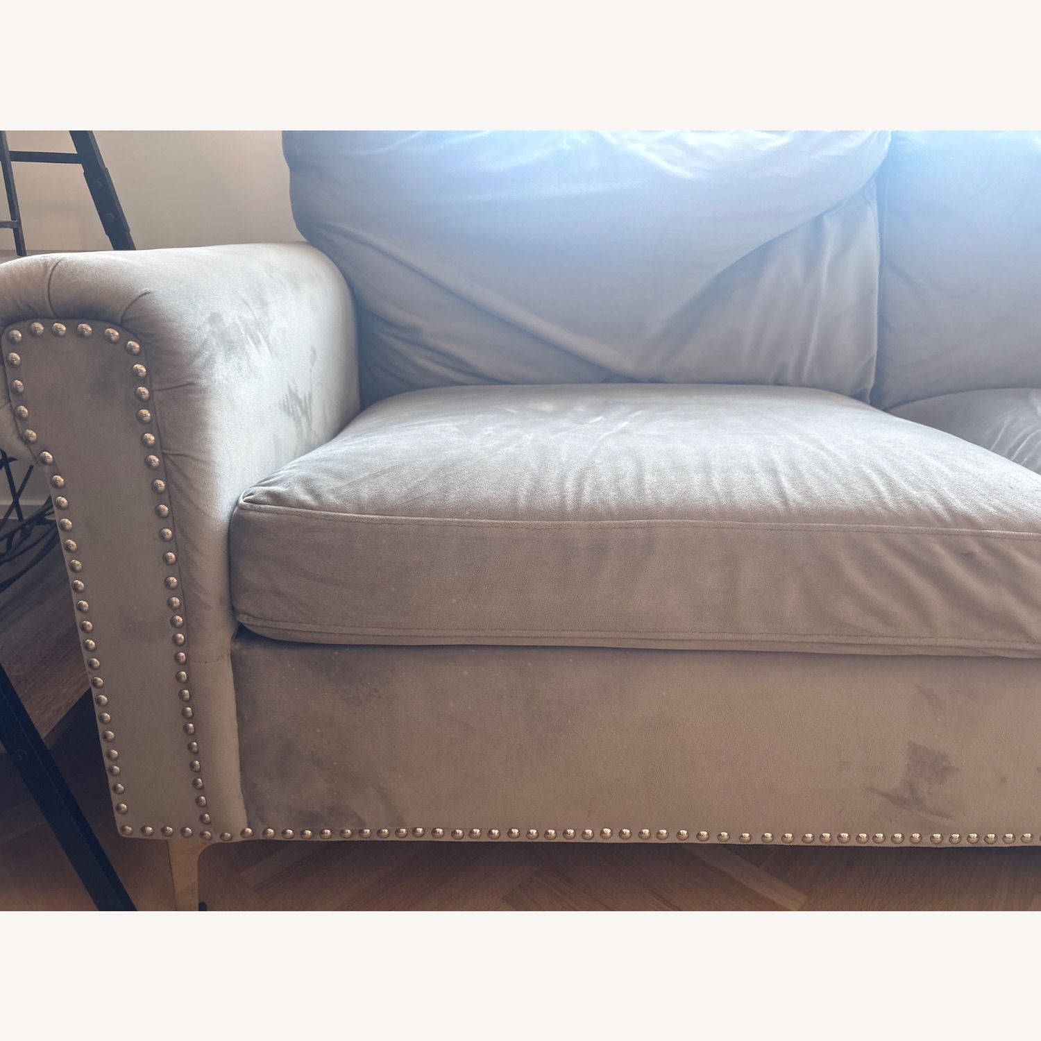 Light Gray Fabric 2 Piece Sectional - image-2
