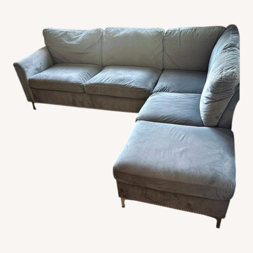 Used Light Gray Fabric 2 Piece Sectional for sale on AptDeco