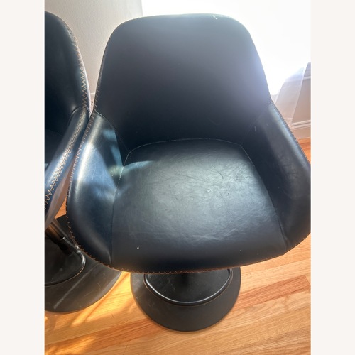 Used Wayfair Adjustable Swivel Faux Leather Bar Stools for sale on AptDeco