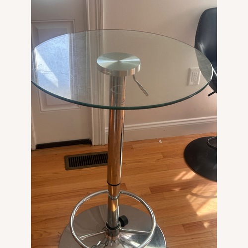 Used Wayfair Glass Table on Pedestal  for sale on AptDeco