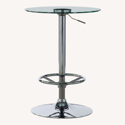 Used Wayfair Glass Table on Pedestal  for sale on AptDeco