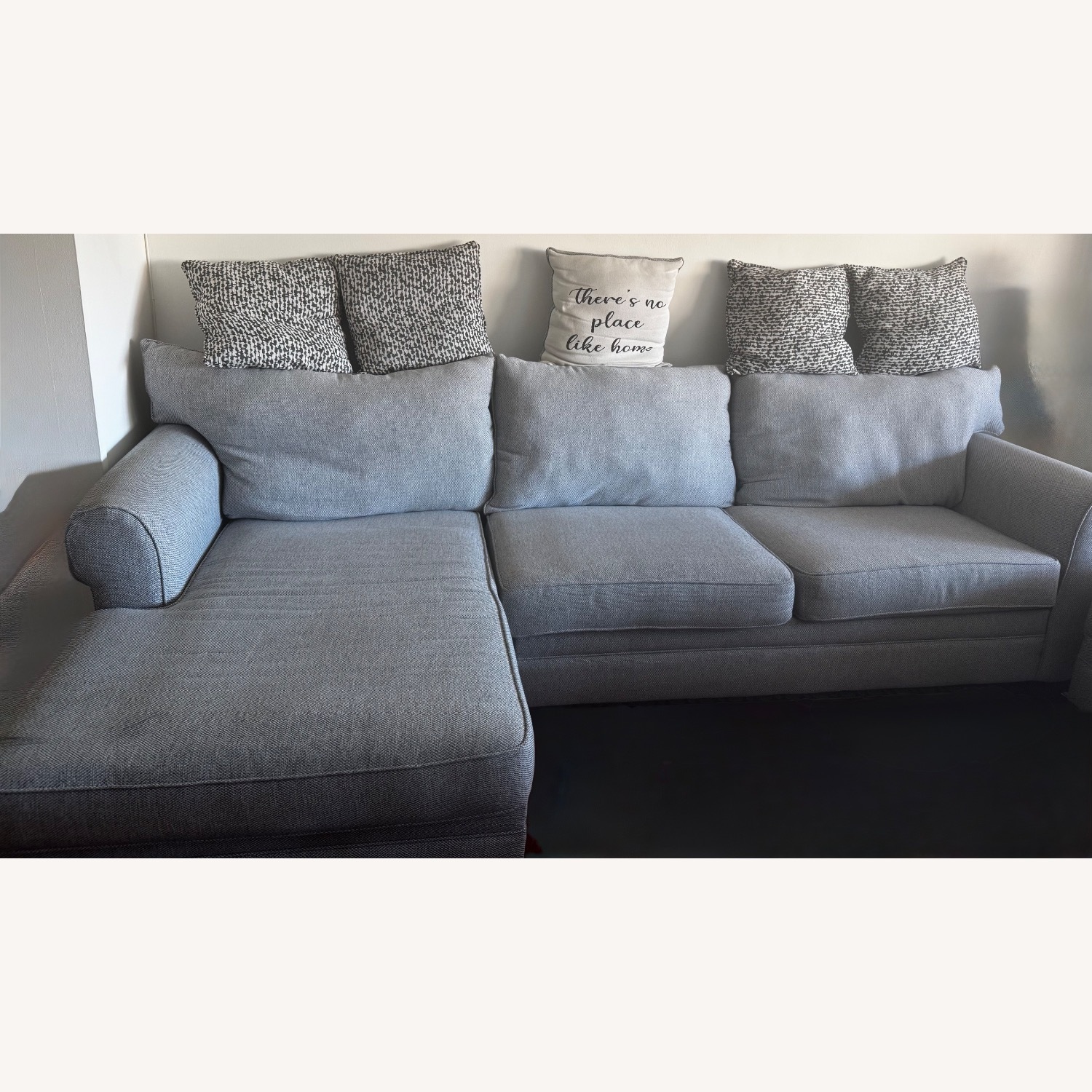 Light Gray Fabric 3+ Seater Sofa - image-2