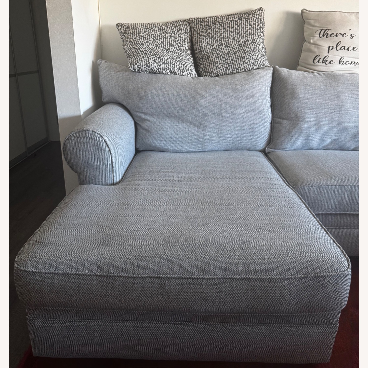 Light Gray Fabric 3+ Seater Sofa - image-4