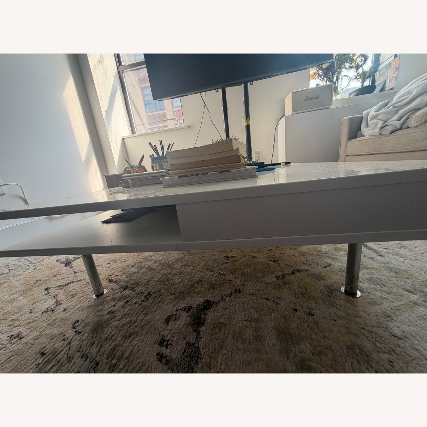IKEA Toftervd White Glossy Coffee Table  - image-3