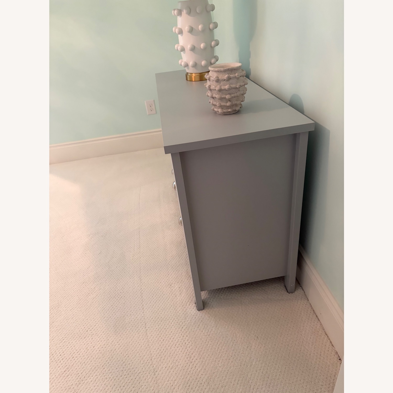 Blue Double Dresser Bedroom Storage Cabinet - image-4