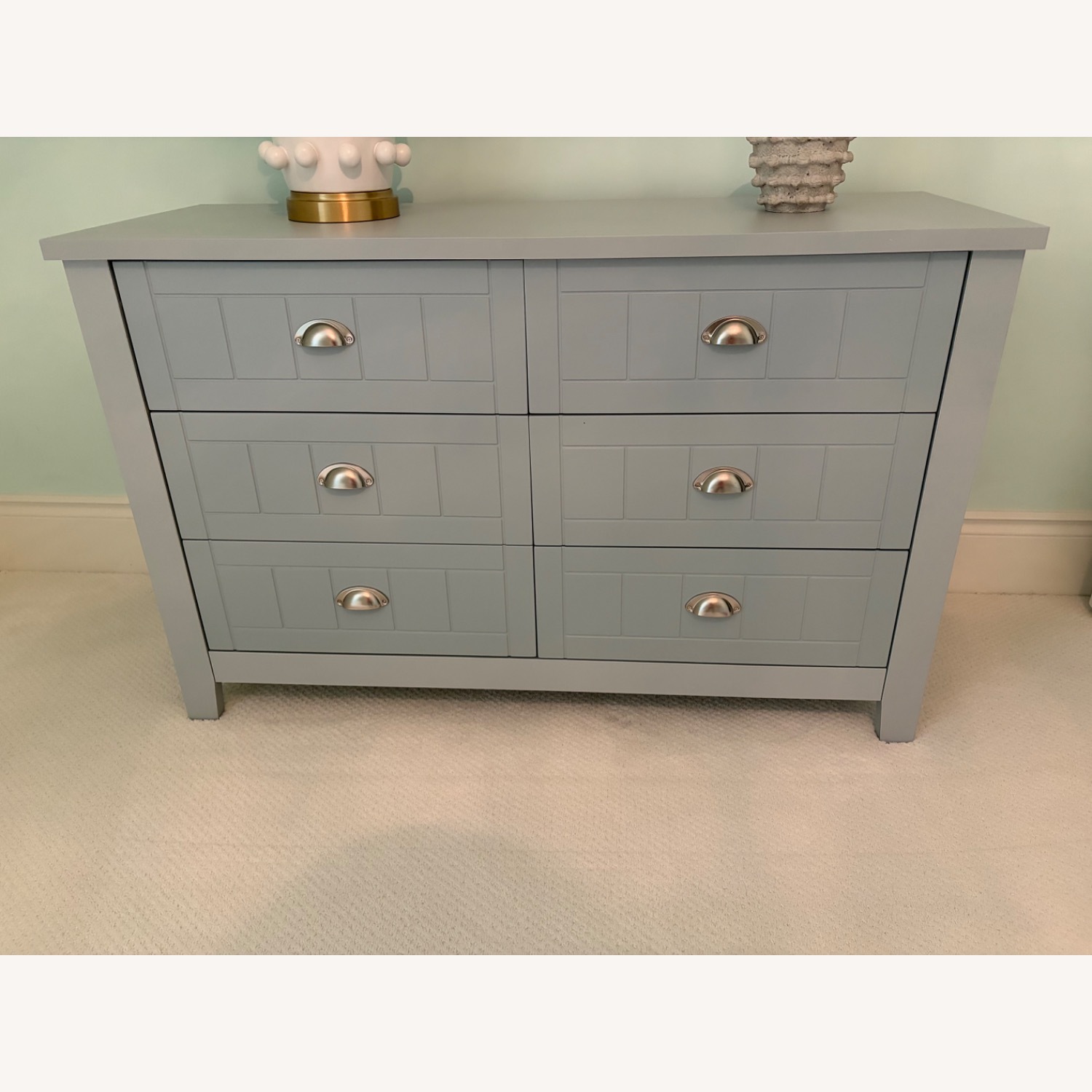 Blue Double Dresser Bedroom Storage Cabinet - image-3