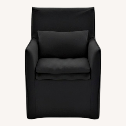 Used Harbour Furniture Dark Gray Linen Dining Chair for sale on AptDeco