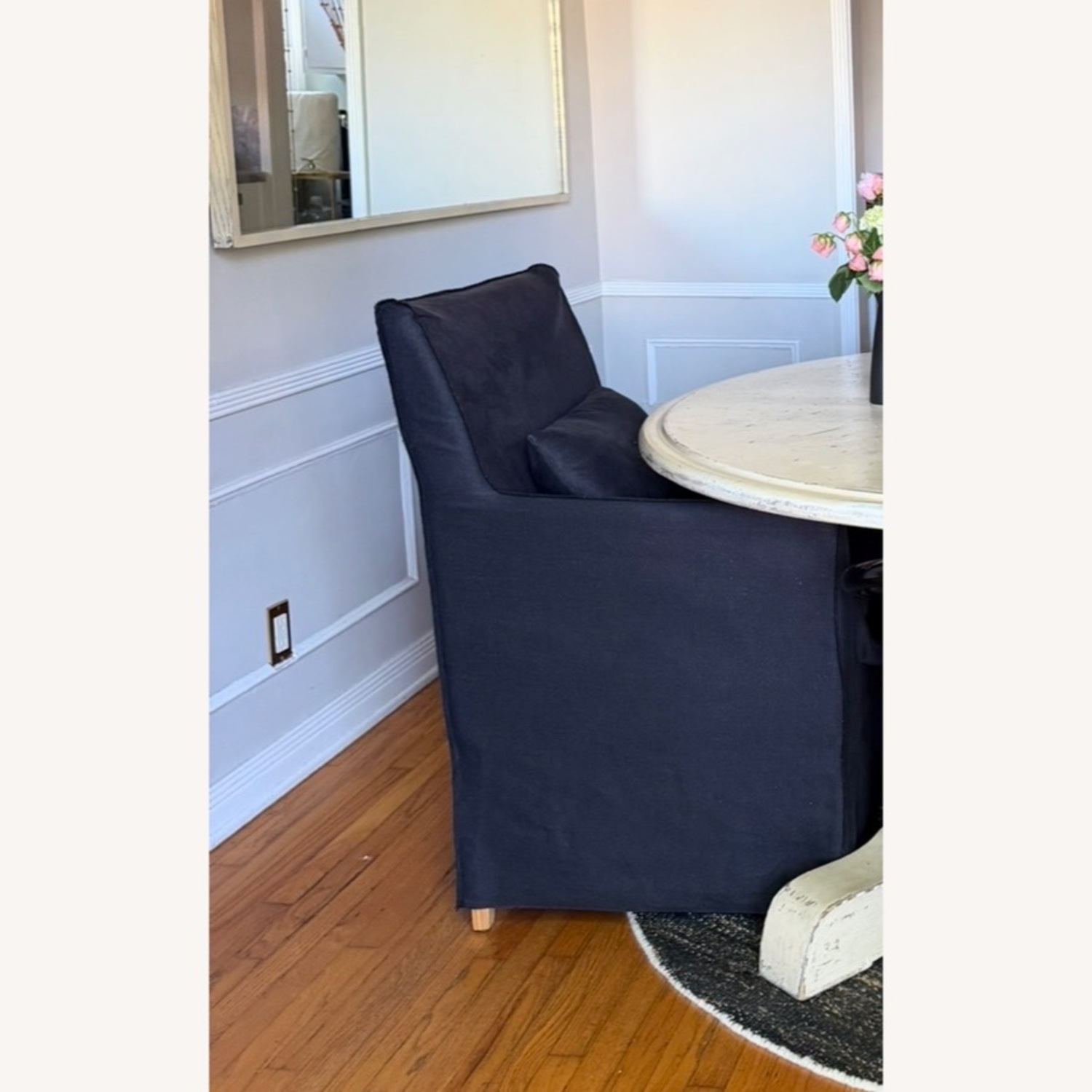 Harbour Furniture Dark Gray Linen Dining Chair - image-3