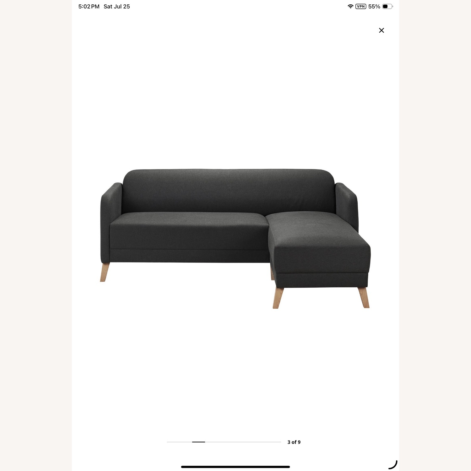 IKEA Linanas Sofa With Chaise - image-2
