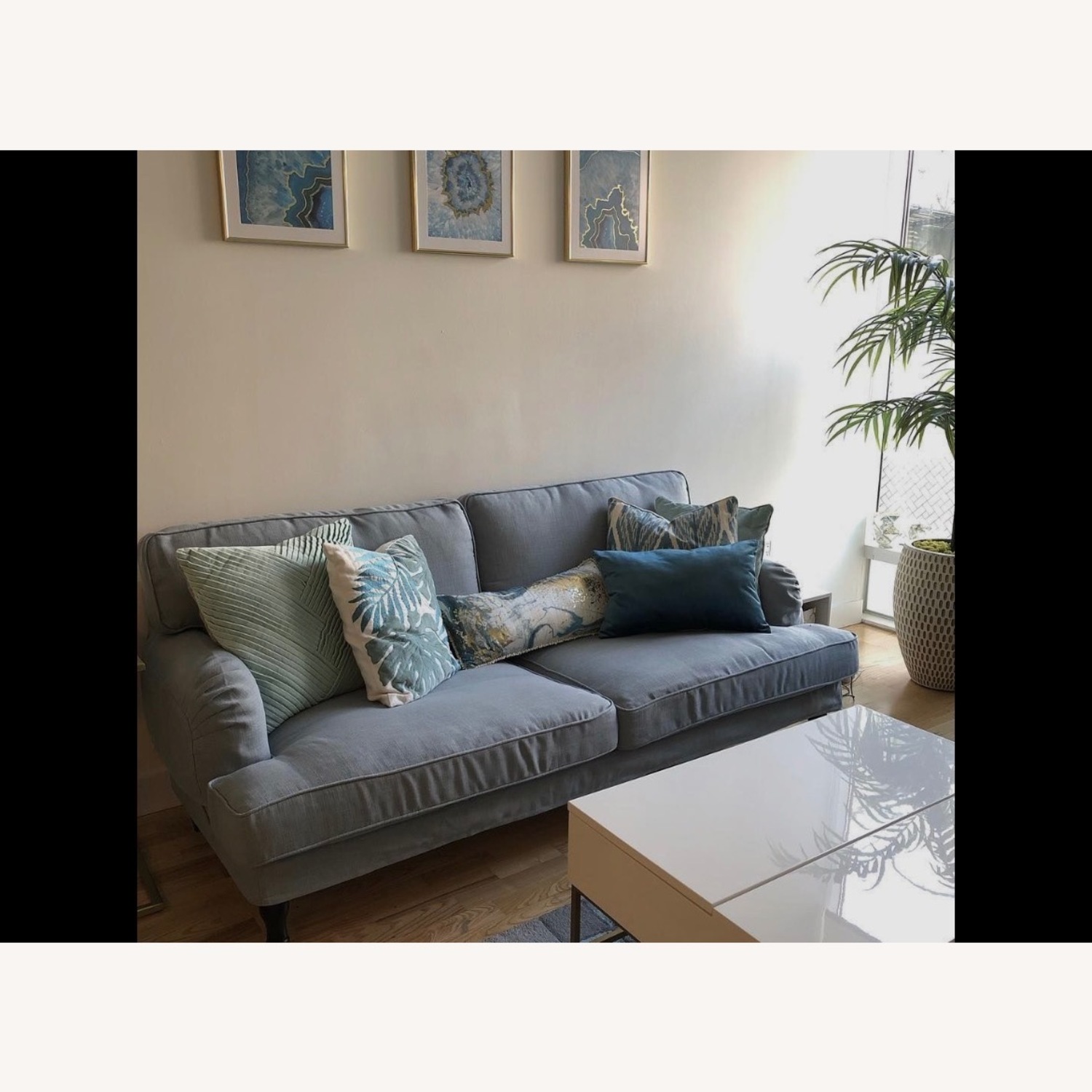 IKEA Stocksund Light Gray Fabric Loveseat - image-3