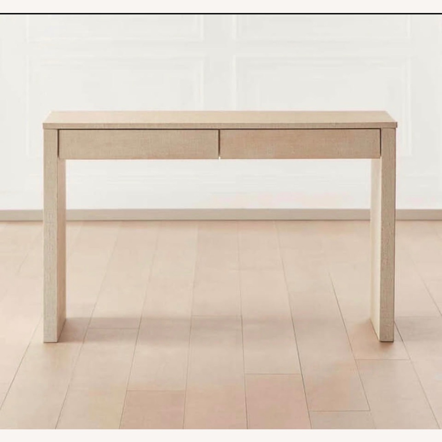 CB2 Runway 2-Drawer Lacquered Grasscloth Desk - image-2