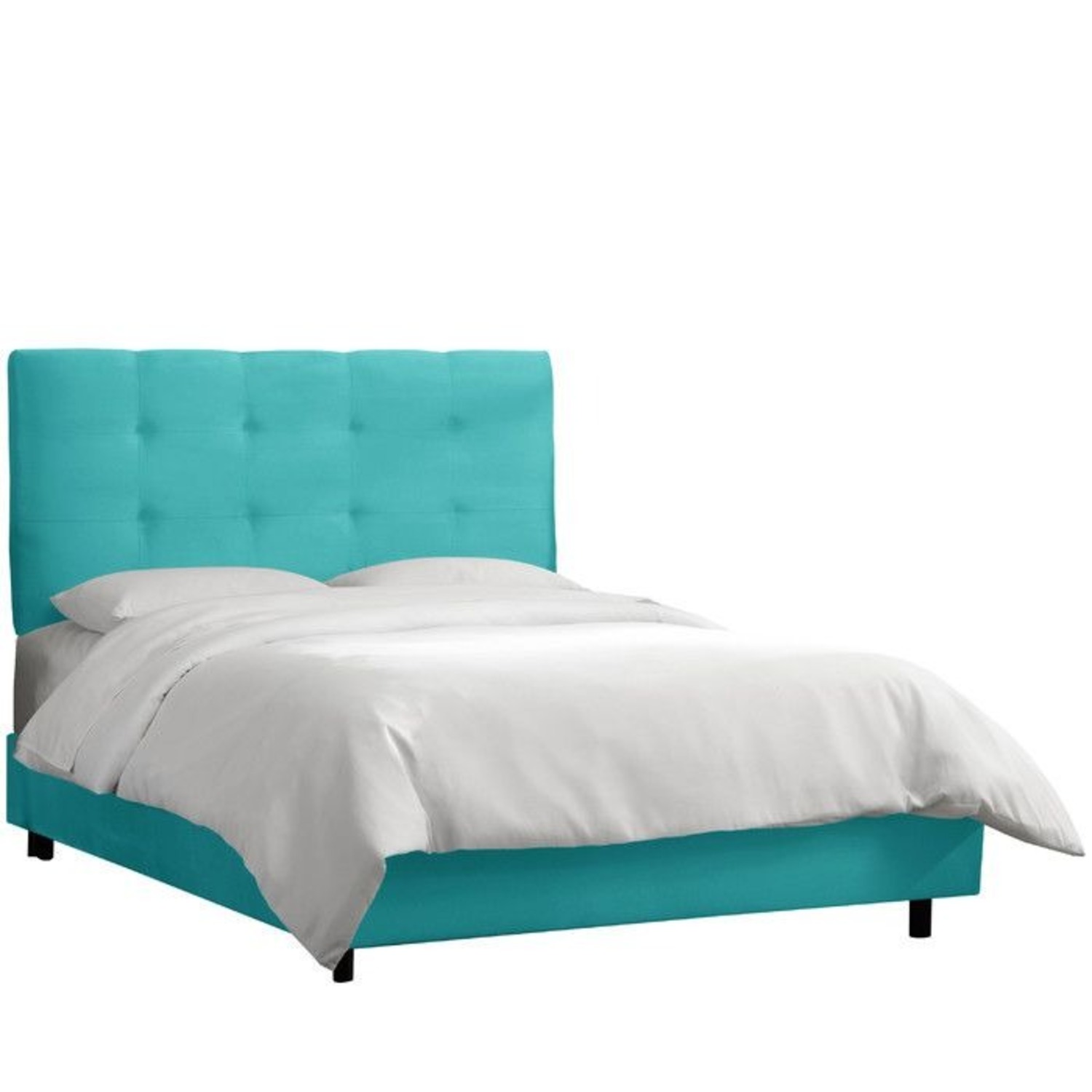 AllModern Tufted Blue Fabric Full Bed - image-1