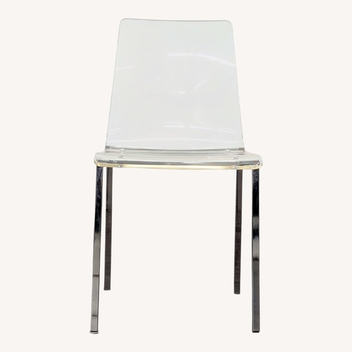 Used Transparent Plastic Dining Chair for sale on AptDeco