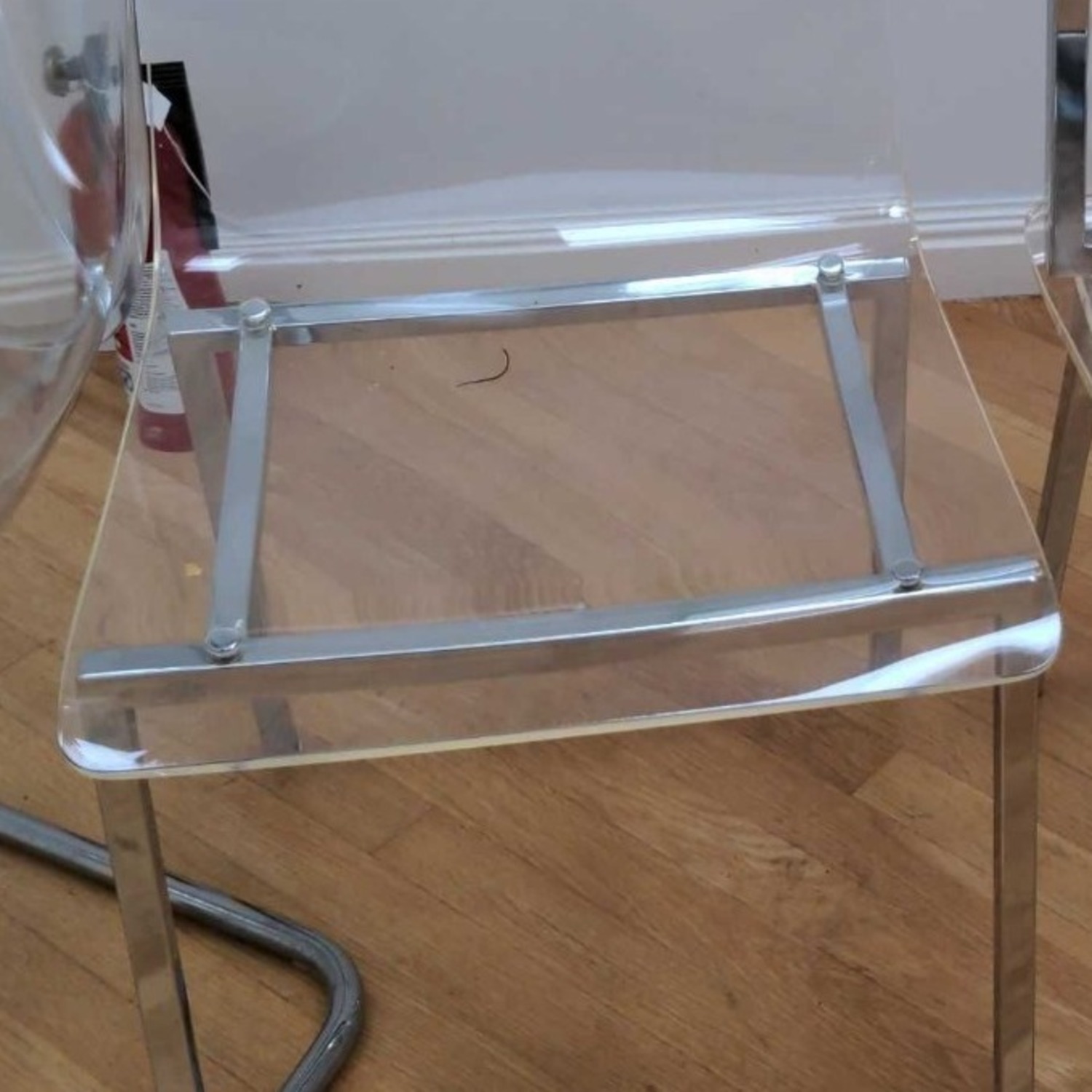 Transparent Plastic Dining Chair - image-3
