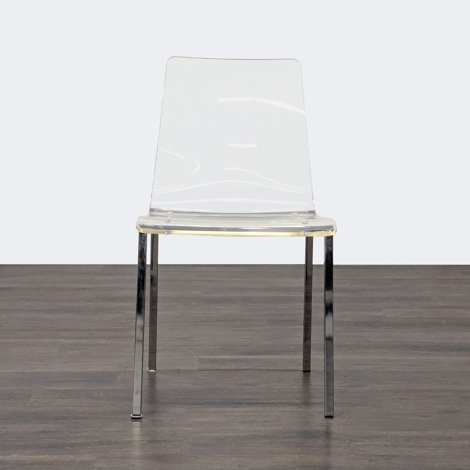 Transparent Plastic Dining Chair - image-1