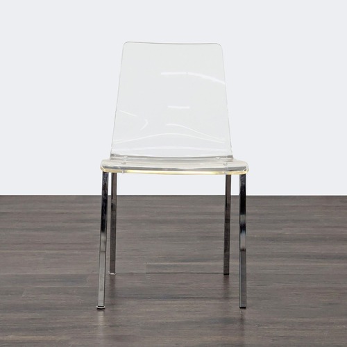 Used Transparent Plastic Dining Chair for sale on AptDeco