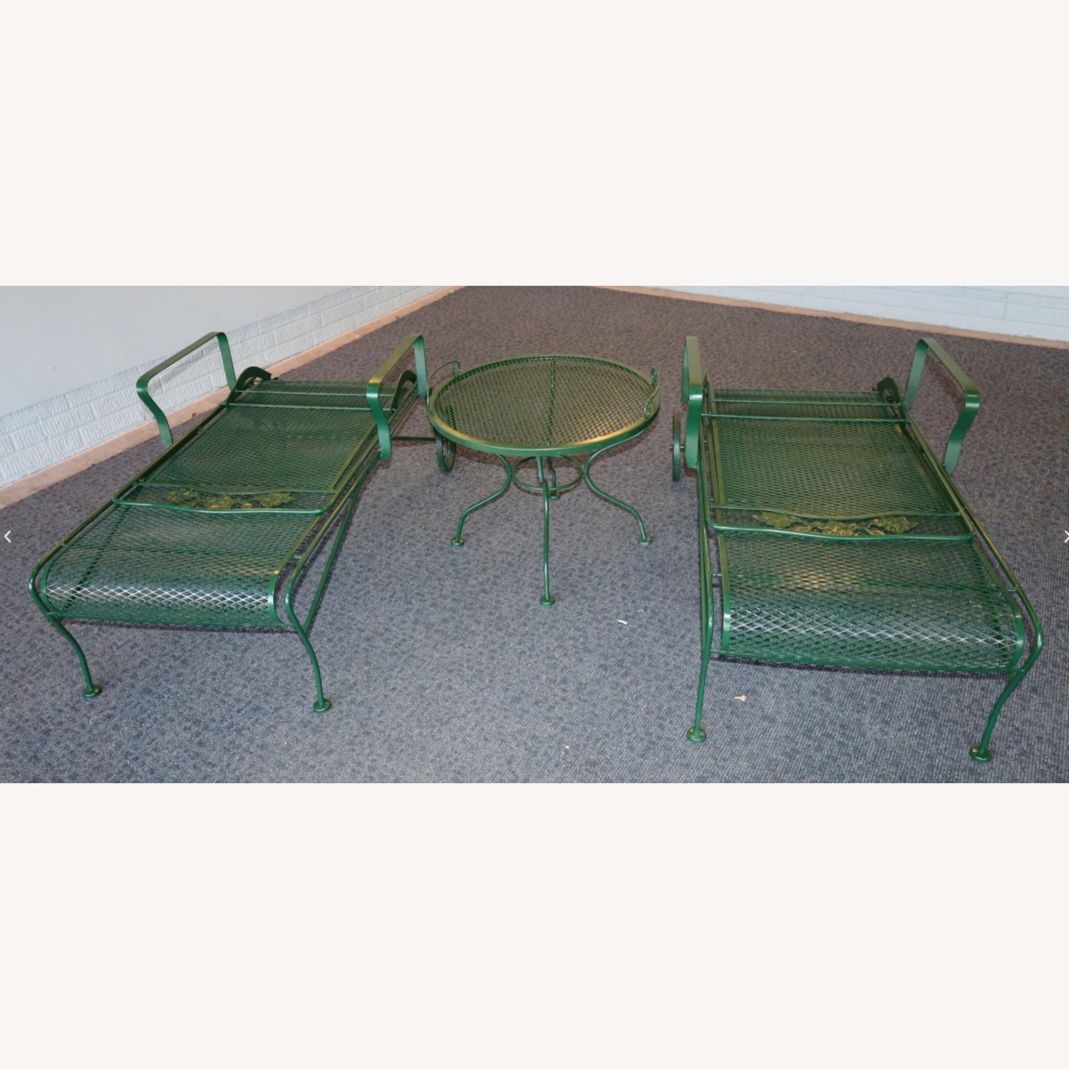 Vintage/Antique Green Patio Furniture - image-4