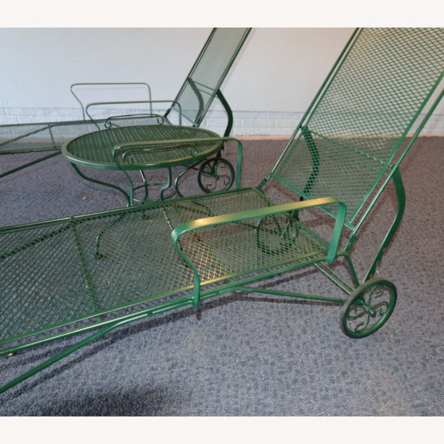 Vintage/Antique Green Patio Furniture - image-2