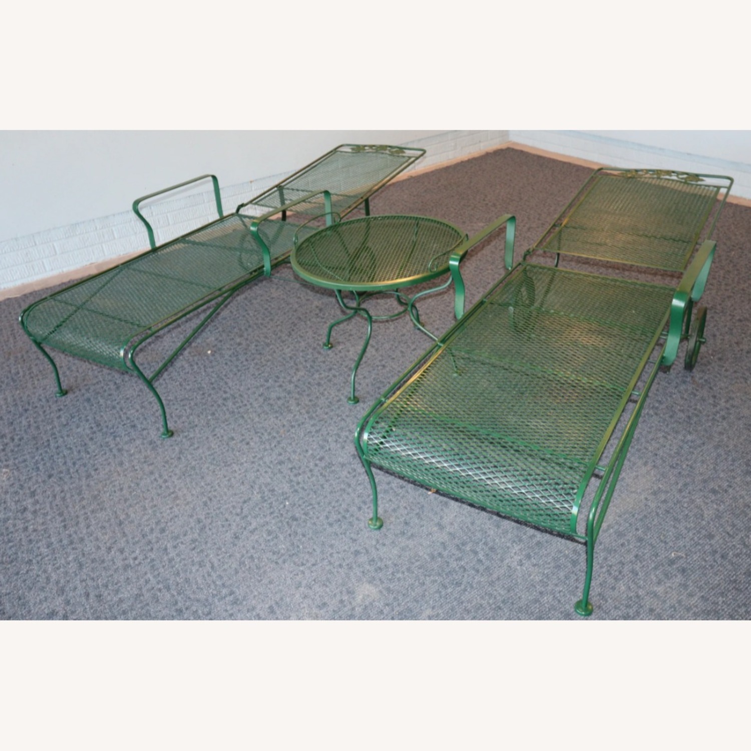 Vintage/Antique Green Patio Furniture - image-8